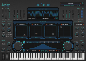 Screenshot of Re4orm virtual instrument and its remixing effects.
